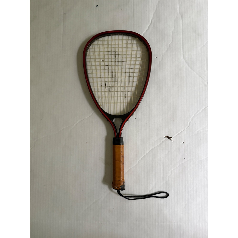 Vintage Racquetball Racket Paddle Red Trim Wood Handle Grip Sport Equipment - Picture 3 of 7